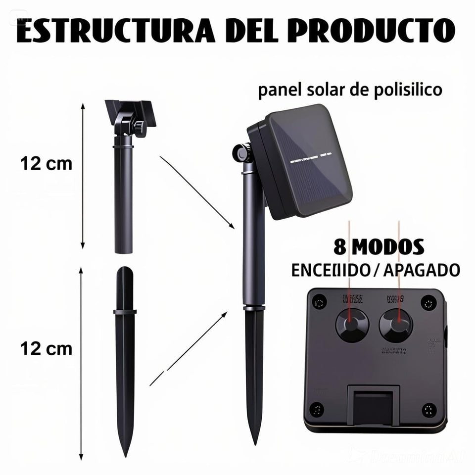 Luces de Navidad LED SOLARES  20m